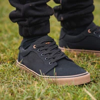 Fox Black Canvas Shoes